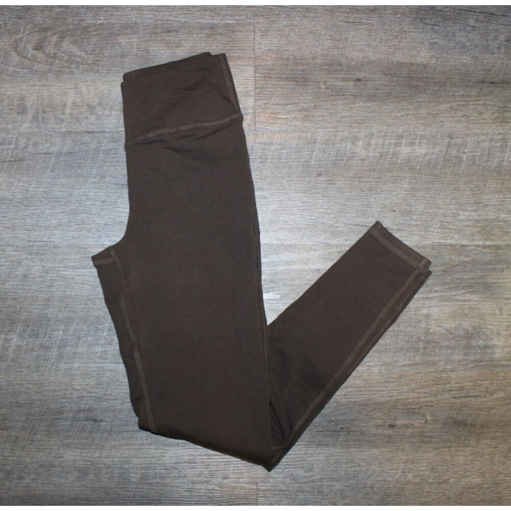 MATE THE LABEL ORGANIC COTTON STRETCH FULL LENGTH LEGGINGS MOCHA BROWN XS NWOT